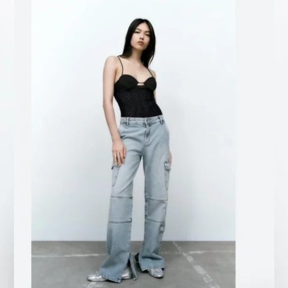 🆕 ZARA Corset Lace Black Bodysuit - Picture 2 of 8